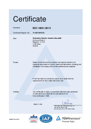 Image of Environmental management: ISO 14001 UZ Vienna EN