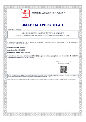 Görüntüsü ISO 17025 2017 Laboratory Accreditation Certificate