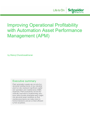 Image of Improving Operational Profitability with Automation Asset Performance Management