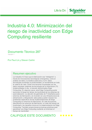 Imagen de Industria 4.0: Minimización del riesgo de inactividad con Edge Computing resiliente