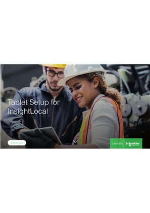 Tablet Setup for InsightLocal e-Guide | Schneider Electric