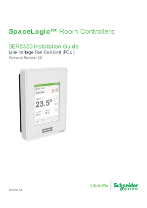 Image of SpaceLogic SER8350 Line Voltage Fan Coil Unit Installation Instructions