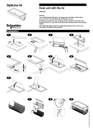 Image of Inst. manual Furniture box flush mount with flip lid
