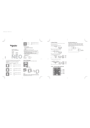 Image of Instruction Sheet Horizontal Switch Neo