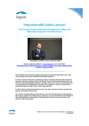 Image of iAgua Interview with Jokin Larrauri