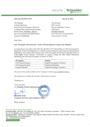 Image of Intimation- Newspaper Advertisement