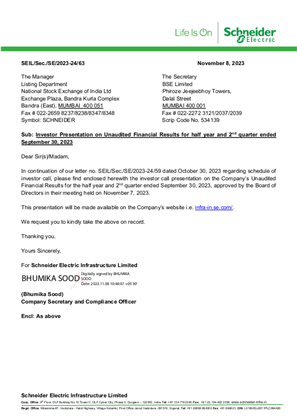 Image of Intimation of Investor Presentation