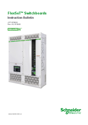 Image of FlexSeT Switchboards Instruction Bulletin