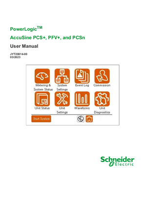 Image of PowerLogic™ AccuSine PCS+, PFV+, and PCSn User Manual