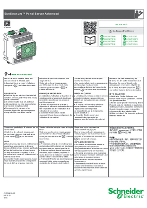 Image of EcoStruxure Panel Server Advanced (PAS800 - PAS800L - PAS800P) - Instruction sheet