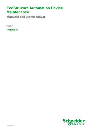 Immagine di EcoStruxure Automation Device Maintenance - Manuale dell'utente Altivar