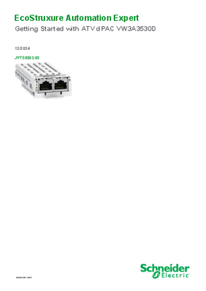 Image of Getting Started with ATV dPAC VW3A3530D