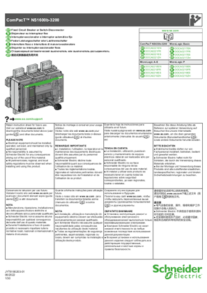 Image of ComPacT NS1600b-3200 - Fixed Circuit Breaker or Switch-Disconnector - Instruction Sheet