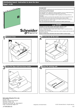 Image of Distribution board - Instruction to store the door