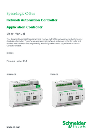ภาพของ SpaceLogic C-Bus Controllers User Manual for 5500NAC2 & 5500AC2