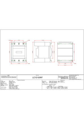 Image of Technical drawing for LC1D150M7_CAD_DOC