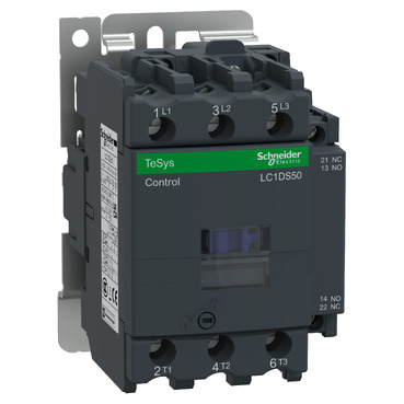 的映像 LC1DS50CC7C : TeSys DS 系列交流接触器,3极(3NO),AC-3/AC-3e,<=440V,50A,36VAC,螺钉端子