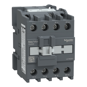 的映像 LC1N3201E7N : Easy TeSys Control 3P 接触器 (1NC) - AC-3 - <= 440V 32A - 48V 线圈 50/60Hz