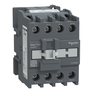 的映像 LC1N3201Q7N : Easy TeSys Control 3P 接触器 (1NC) - AC-3 - <= 440V 32A - 380V 线圈 50/60Hz