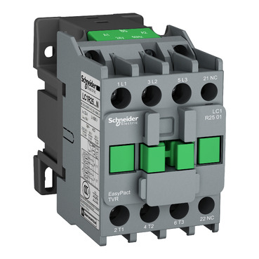 的映像 LC1R2501M5N : TVR系列三极交流接触器, 3P, 1NC, 11kW, 25A, 220V