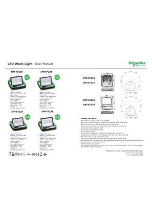 Görüntüsü Thorsman LED Work Lamps - Generic User Manual - IMT47225-47226-47227-47228 - English version