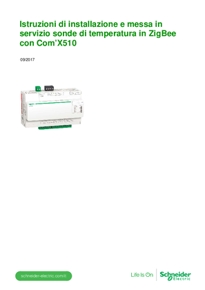 Immagine di Istruzioni di installazione e messa in servizio sonde di temperatura in ZigBee con Com’X510