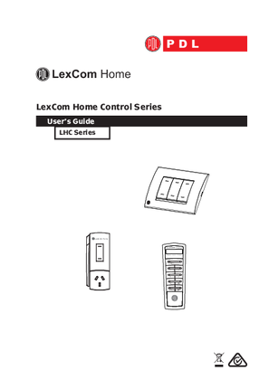 Image of Users guide for PDL Lexcom Home LHC Series