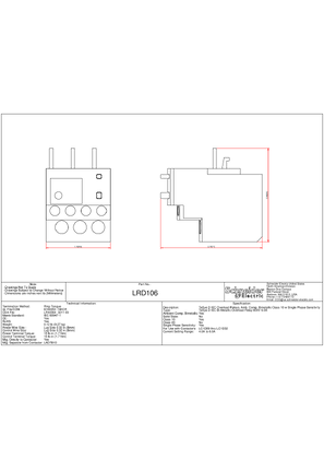 Image of Technical drawing for LRD106_CAD_DOC