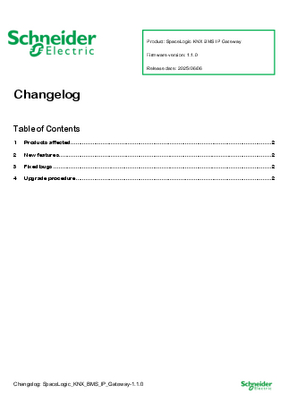 Görüntüsü SpaceLogic KNX BMS IP Gateway-Firmware V1.1.0