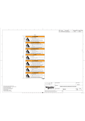 Image of Danger label, multi-language, for tall, thin, or heavy (TTH) products