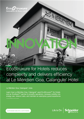 Image of EcoStruxure for Hotels reduces complexity and delivers efficiency at Le Méridien Goa Hotel
