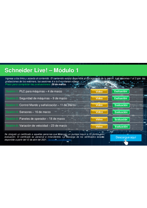 Imagen de ¡Schneider Live! - Módulo 1