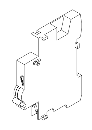 的映像 Auxiliary contact, Multi9 M9A, OF, 1 C/O, 100mA to 6A, 24VAC to 415VAC, 24VDC to 130VDC, bottom connection - 3D CAD