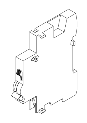 的映像 Auxiliary contact, Multi9 M9A, SD, 1 C/O, 100mA to 6A, 24VAC to 415VAC, 24VDC to 130VDC, bottom connection - 3D CAD