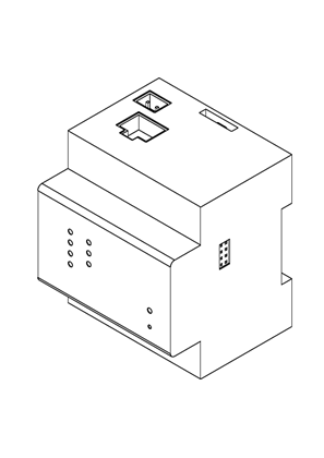 的映像 Ethernet to serial line gateway, 1-port - 3D CAD