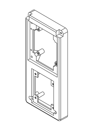 的映像 enclos. access 103x225 plate 2 openings - 3D CAD
