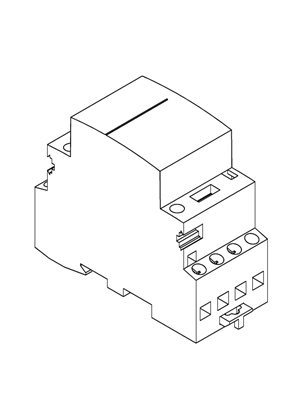 的映像 Acti9 iCT contactor - 3 poles - 3 NO - 25 A - 220..240 V AC - 3D CAD