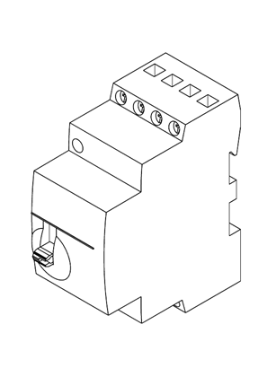的映像 Acti9 iCT 25A contactor 4NO with override - 3D CAD