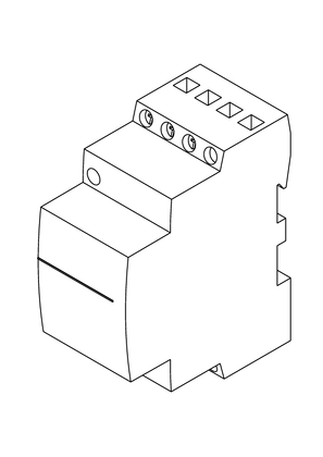 的映像 Acti9 iCT 25A manuel control contactor 4NC - 3D CAD