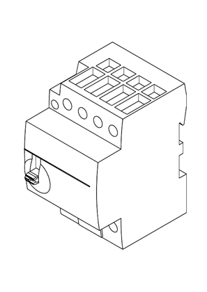 的映像 Acti9 iCT 63A contactor 4NO with override - 3D CAD