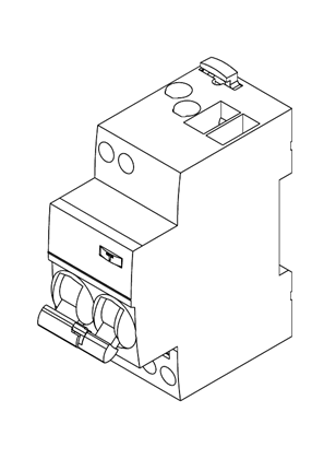 的映像 iDPN Vigi 4A-40A 10mA-300mA 1PN - 3D CAD