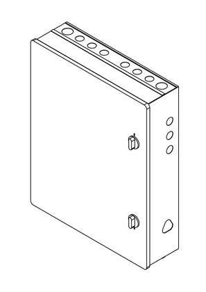 Image of VTPN DB - double door metal - IP43 - 4 ways - 100A MCCB - 3D CAD