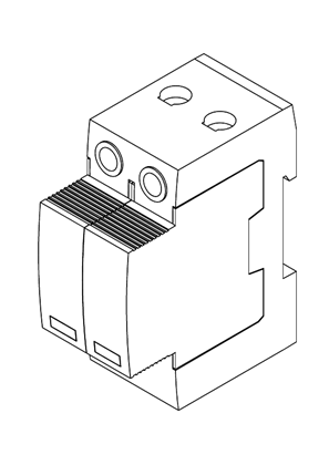 Image of iPRD 1PN-2P Surge arrester - 3D CAD