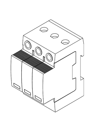 iPRD 3P with remote transfer Surge arrester - 3D CAD