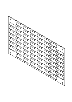Image of PLATINE PERFOREE H150MM KAEDRA - 3D CAD
