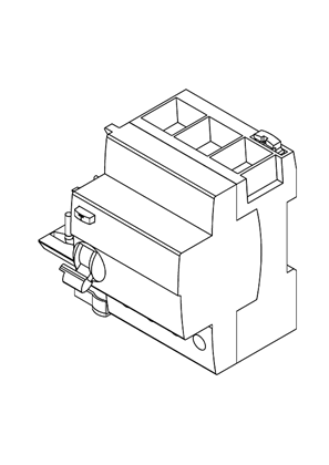 Image of Acti9 Vigi iC60 3P 63A; Add-on residual current device for double terminal Miniature Circuit breaker - 3D CAD