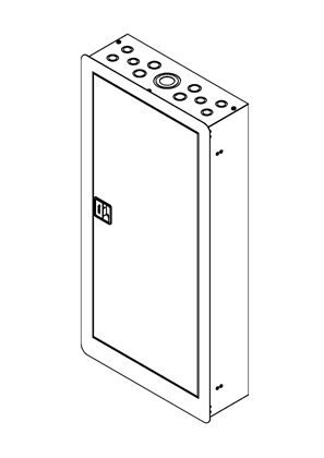 Image of Distribution board, Acti9 Vertical TPN, 36 ways, flush mount, 3P NSX 250 A incomer provision - 3D CAD