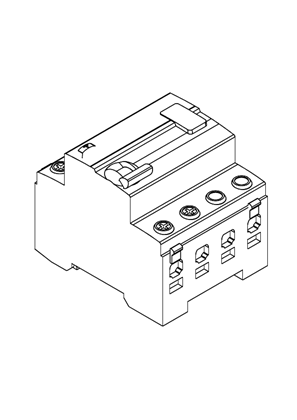 Image of Acti9 iID 2P 16A 30mA B type EV 230V Residual Current Circuit Breaker - 3D CAD