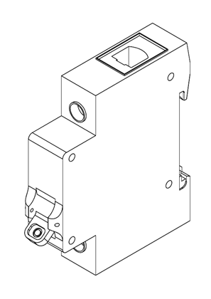 Image of Easy9 Switch Disconnector 1P 40A-125A - 3D CAD