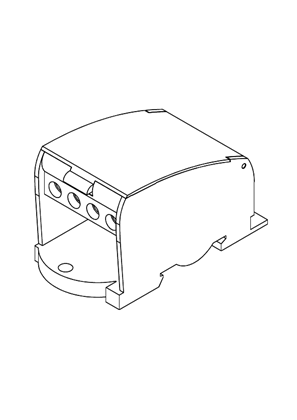 的映像 Distribution block 1P 250A 14 holes - 3D CAD